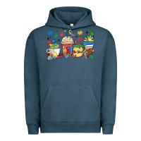 Pigment Midnight Navy autism awareness day coffee cups Urban Hoodie - MaliasSmallBusiness