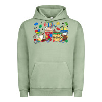 Pigment Oil Green autism awareness day coffee cups Urban Hoodie - MaliasSmallBusiness
