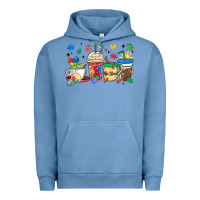 Pigment Pebble Blue autism awareness day coffee cups Urban Hoodie - MaliasSmallBusiness