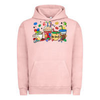 Pigment Salmon autism awareness day coffee cups Urban Hoodie - MaliasSmallBusiness