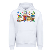 White autism awareness day coffee cups Urban Hoodie - MaliasSmallBusiness