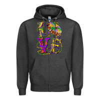 Charcoal Heather Mardi Gras Love With King Cake Zipper Hoodie - RanaPortraitStore