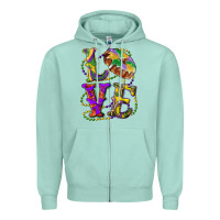 Seafoam Mardi Gras Love With King Cake Zipper Hoodie - RanaPortraitStore