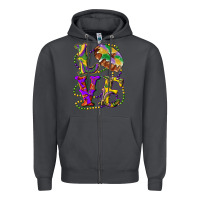 Smoke Mardi Gras Love With King Cake Zipper Hoodie - RanaPortraitStore