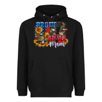 Black Proud army mom 4th of july Heavyweight Hoodie - CowGirlArtShop