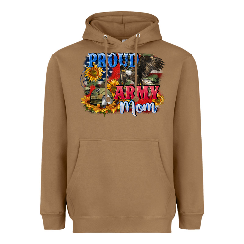 Proud Army Mom 4th Of July Heavyweight Hoodie by CowGirlArtShop | Teevron