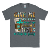 Charcoal Heather give me coffee to get me started Classic Tee - texasbilliewilder