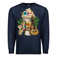 Navy mexican hot coffee cup Premium Sweatshirt - FaDigitalArtStudio