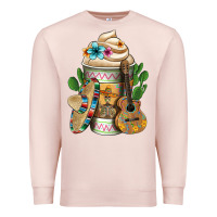 Pale Pink mexican hot coffee cup Premium Sweatshirt - FaDigitalArtStudio
