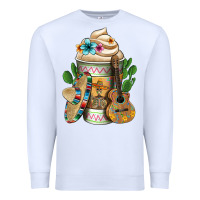 White mexican hot coffee cup Premium Sweatshirt - FaDigitalArtStudio
