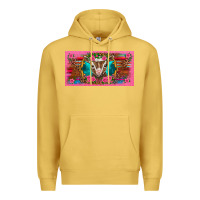 Antique Gold western baby boer goat pink flowers serape leopard pink glitter patter Premium Hoodie - BarkalooDesign