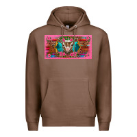 Chestnut western baby boer goat pink flowers serape leopard pink glitter patter Premium Hoodie - BarkalooDesign