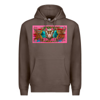 Coffee western baby boer goat pink flowers serape leopard pink glitter patter Premium Hoodie - BarkalooDesign