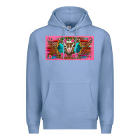 Colony Blue western baby boer goat pink flowers serape leopard pink glitter patter Premium Hoodie - BarkalooDesign