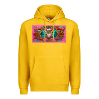 Lemon western baby boer goat pink flowers serape leopard pink glitter patter Premium Hoodie - BarkalooDesign