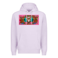 Lilac western baby boer goat pink flowers serape leopard pink glitter patter Premium Hoodie - BarkalooDesign