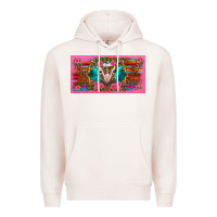 Pale Pink western baby boer goat pink flowers serape leopard pink glitter patter Premium Hoodie - BarkalooDesign