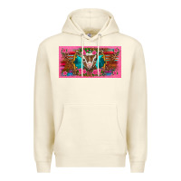 Sandshell western baby boer goat pink flowers serape leopard pink glitter patter Premium Hoodie - BarkalooDesign