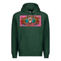 Sports Green western baby boer goat pink flowers serape leopard pink glitter patter Premium Hoodie - BarkalooDesign