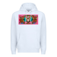 White western baby boer goat pink flowers serape leopard pink glitter patter Premium Hoodie - BarkalooDesign