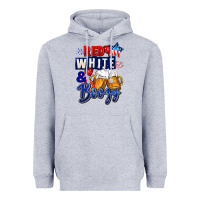 Heather Grey Red white and boozy 4th of july Heavyweight Hoodie - CowGirlArtShop