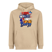 Mushroom Red white and boozy 4th of july Heavyweight Hoodie - CowGirlArtShop