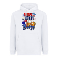White Red white and boozy 4th of july Heavyweight Hoodie - CowGirlArtShop