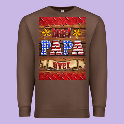 Best Papa Ever Air Freshener Premium Sweatshirt Designed By Hra Design Shop
