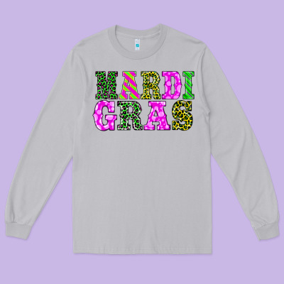 Mardi Gras Long Sleeve Tee Designed By Barkaloodesign