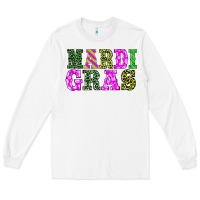 White mardi gras Long Sleeve Tee - BarkalooDesign