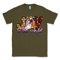 Army Green joy to the world Classic Tee - Zillion Design Studio
