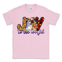 Bubblegum Pink joy to the world Classic Tee - Zillion Design Studio