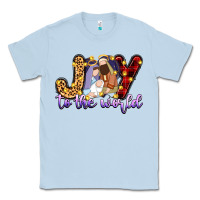 Dusty Blue joy to the world Classic Tee - Zillion Design Studio
