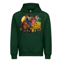 Forest Green livin the rural life Urban Hoodie - MaliasSmallBusiness