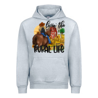 Heather Grey livin the rural life Urban Hoodie - MaliasSmallBusiness