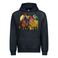 Navy livin the rural life Urban Hoodie - MaliasSmallBusiness