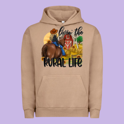 Livin The Rural Life Urban Hoodie Designed By Maliassmallbusiness