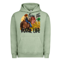 Pigment Oil Green livin the rural life Urban Hoodie - MaliasSmallBusiness
