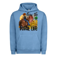 Pigment Pebble Blue livin the rural life Urban Hoodie - MaliasSmallBusiness