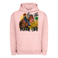 Pigment Salmon livin the rural life Urban Hoodie - MaliasSmallBusiness