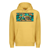 Antique Gold western  bison wild soul turquoise's gemstones  license plate template Premium Hoodie - BarkalooDesign