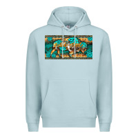 Blue Mist western  bison wild soul turquoise's gemstones  license plate template Premium Hoodie - BarkalooDesign