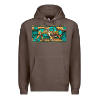 Coffee western  bison wild soul turquoise's gemstones  license plate template Premium Hoodie - BarkalooDesign