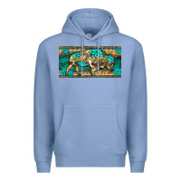 Colony Blue western  bison wild soul turquoise's gemstones  license plate template Premium Hoodie - BarkalooDesign