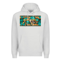 Dove Grey western  bison wild soul turquoise's gemstones  license plate template Premium Hoodie - BarkalooDesign
