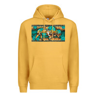Mustard western  bison wild soul turquoise's gemstones  license plate template Premium Hoodie - BarkalooDesign
