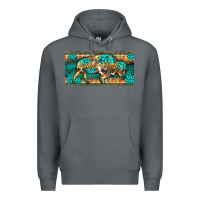 Rock western  bison wild soul turquoise's gemstones  license plate template Premium Hoodie - BarkalooDesign