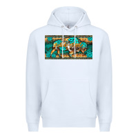 White western  bison wild soul turquoise's gemstones  license plate template Premium Hoodie - BarkalooDesign