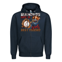 Navy diamonds are a girls best friend baseball Zipper Hoodie - texasbilliewilder