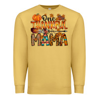 Antique Gold one thankful mama Premium Sweatshirt - RacoonDesign
